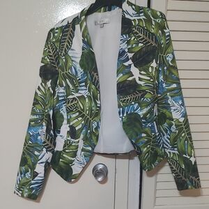 Ovi Green and Blue Tropical Blazer